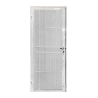 Curved Steel Door Insect Screen Included NK Size 80 x 200 cm White