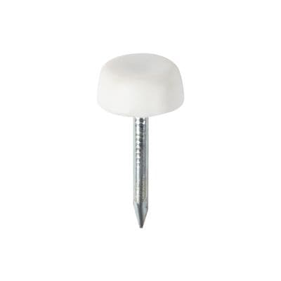 Plastic Cap with Nail PAN SIAM PG-03 Size 12 x 5 mm. (Pack 10 Pcs.) White