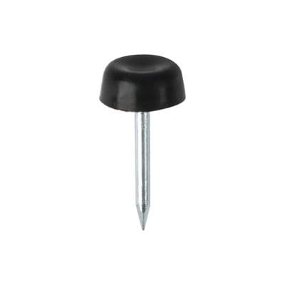 Plastic Cap with Nail PAN SIAM PG-03 Size 12 x 5 mm. (Pack 10 Pcs.) Black