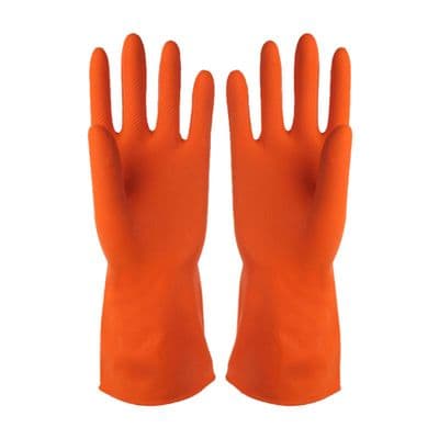 Rubber Glove KVB Size 12 Inch Orange