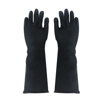 Latex Household Gloves 22 mm. KRATING Black