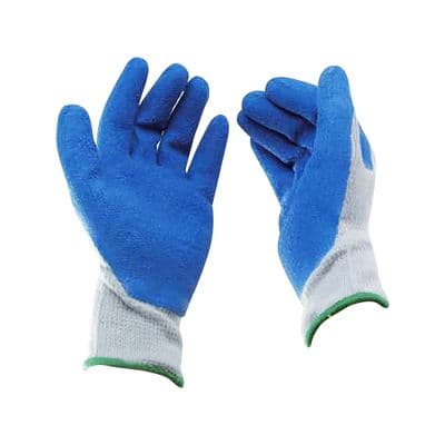 MICROTEX Gloves Coated Rubber (14-342209), Size L , Blue Color
