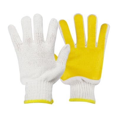 Cotton Gloves With Rubber Coated MICROTEX No. 15-551107 Yellow