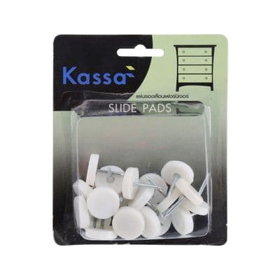 Plastic Glides KASSA/GIANT KINGKONG P18 Size 18 MM. (Pack 20 Pcs.) White