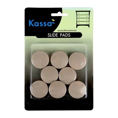 Self-Adhesive PTFE Easy Glides KASSA / GIANT KINGKONG H28 Size 28 MM. (Pack 8 Pcs.) Beige