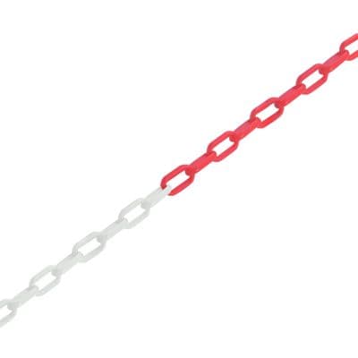 GIANT KINGKONG Plastic Chain Cutting Per Meter (81006RW), 6 mm, White - Red