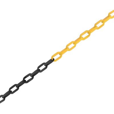 GIANT KINGKONG Plastic Chain Cutting Per Meter (81006YB), 6 mm., Yellow - Black