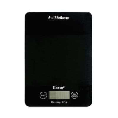 KASSA Electronic Kitchen Scales (SS1032), 5 Kg./1 g., Black Color