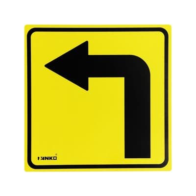 PANKO Turn Left Traffic Signage (SA2113 PV), 30 x 30 cm
