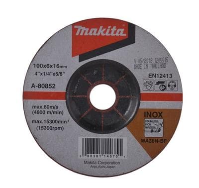 MAKITA Grinding Disc (A-80852), size 4 inches x 6 mm.