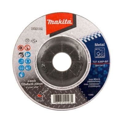 MAKITA Grinding Disc (A-80933), Size 5 inches x 6 mm.