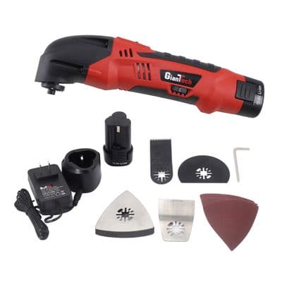 Cordless Multi Tool (Battery Included) GIANTTECH OS01 BW1601 Power 10.8 V. Red- Black