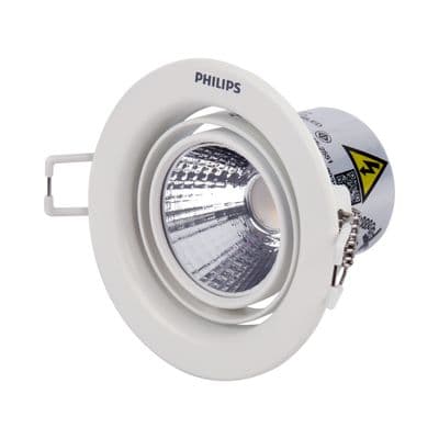 PHILIPS Round Spot Downlight LED 5W Cool White (59775 Pomeron 5W/40K), 3.5 Inch, White Color