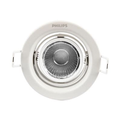 PHILIPS Round Spot Downlight LED 7W Warm White (59776 Pomeron 7W/27K), 3.5 Inch, White Color