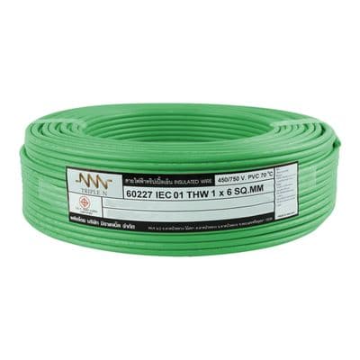 Electric Cable (Cutting Per Meter) NNN IEC 01 THW Size 1 x 6 SQ.MM.