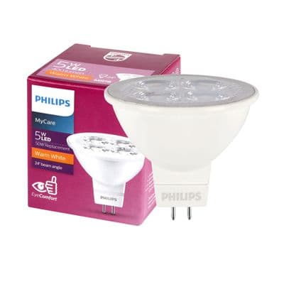 Bulb MR16 Power 6 W. Warm White PHILIPS ESSENTIAL LED 5-50W