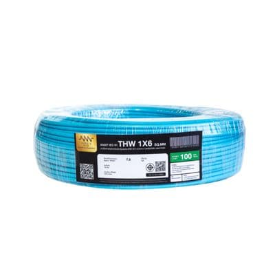 NNN GOLD Electric Cable (IEC 01 THW), 1 x 6 Sq.mm., Lenght 100 Meter, L- Blue