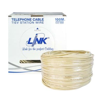 LINK External Cord 4C x 0.65 Cutting Per Meter (UL-1034), White