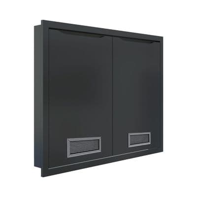 Double Counter Door MJ EC-S6080X-VENT-GG EC Size 86 x 66 cm. Graphite Gray