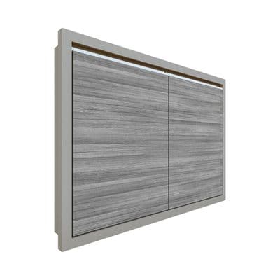 Double Counter Door MJ SAV-S6080X-GW SAVE Size 86 x 66 cm Wood Grain Gray