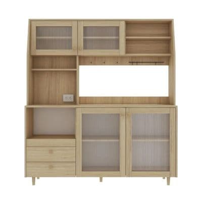 Storage Shelf MIZU KUCHE No.160-4 Size 160 x 40 x 180 cm Light Wood