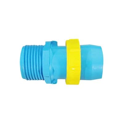 Straight Connector Sprayer Tape Male Thread CHAIYO No. 352-23 Size 1 1/4 Inch (Pack 2 Pcs) Blue