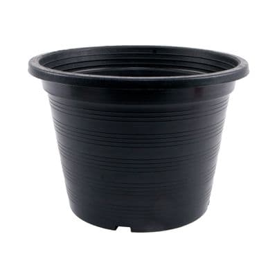 PVC Plastic Pot TPS Size 10.5 Inches (Pack 25 Pcs.) Black