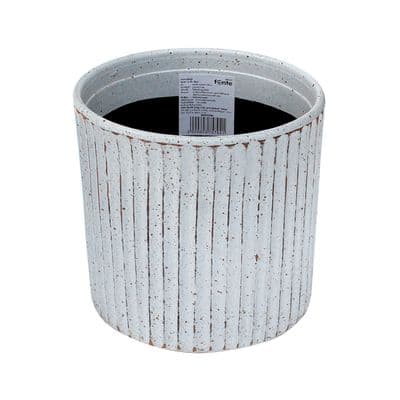Ceramic Pot FONTE No.90096-2020S1-236-S Size 7.5 inch Grey